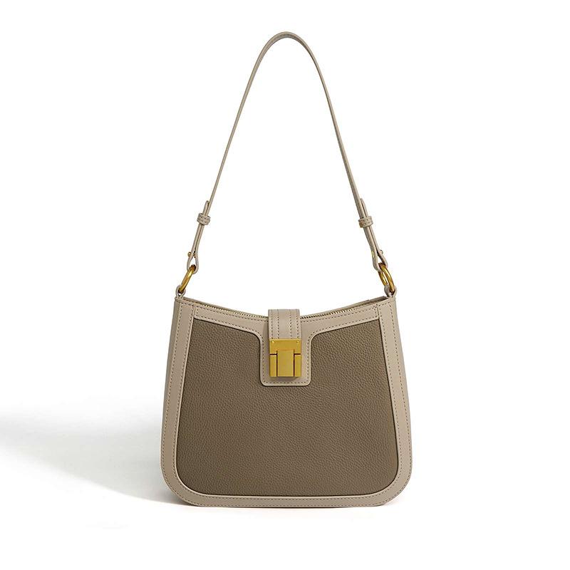 High-end Underarm Bag Women's New Trendy Fashion Cowhide Messenger Women's Bag Niche Design Shoulder Bag