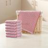 1/6/12Pcs Absorbent Hand Towels Cotton Yarn Kitchen Dishcloths Set Checkered Decorative Towels For Bathroom Decoration