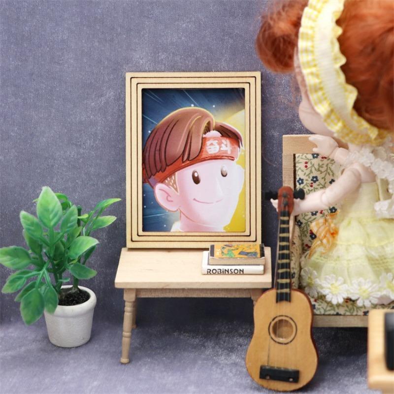 Doll House Mini Furniture Accessories Living Room Micro Scene Model Diy Plain Photo Frame