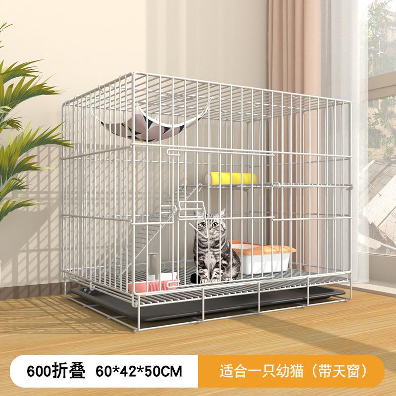 Cat Cage Home Villa with Toilet Indoor Super Folding Cat House Small Cage Cat Nest
