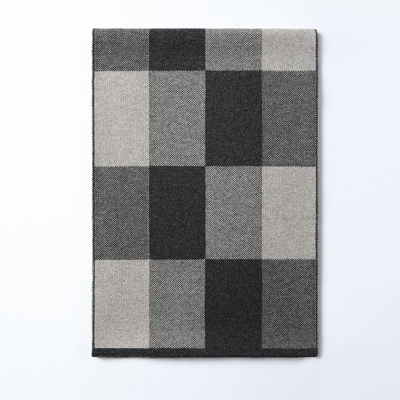 

Длинные мужские шарфы с кашемиром, деловая мода и простая клетка для тепла, осень и зима, для мужчин среднего возраста 20-25 лет 180cm