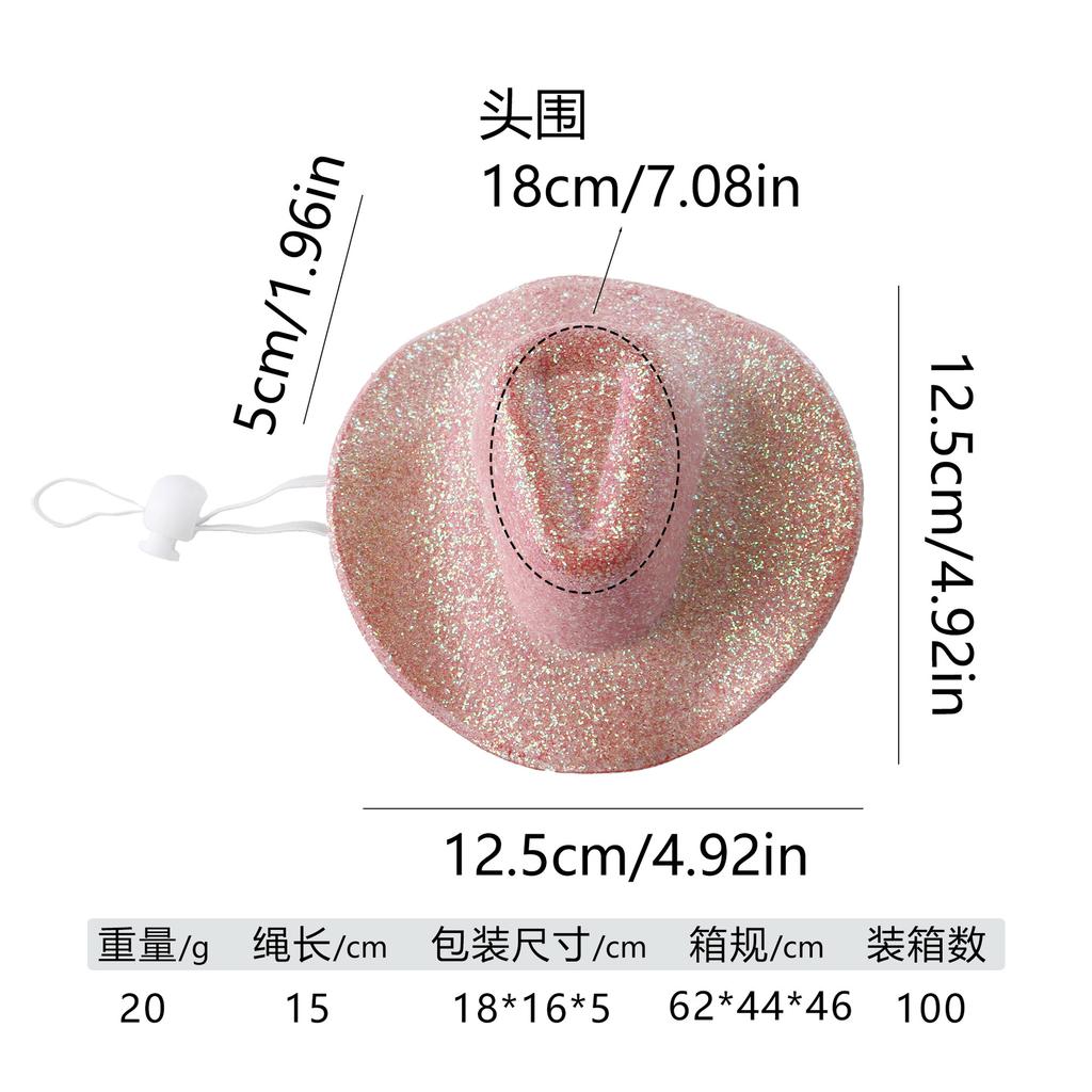 Pet Western Cowboy Hat, British Cowboy Hat Jazz Hat Photo Stage Performance Props Pet Decoration