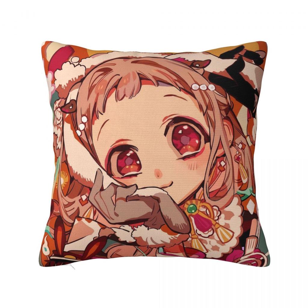 Love Toilet Bound Hanako Kun Square Pillowcase Cushion Cover Pillow Case Throw Pillow Cover for Home Bedroom Car