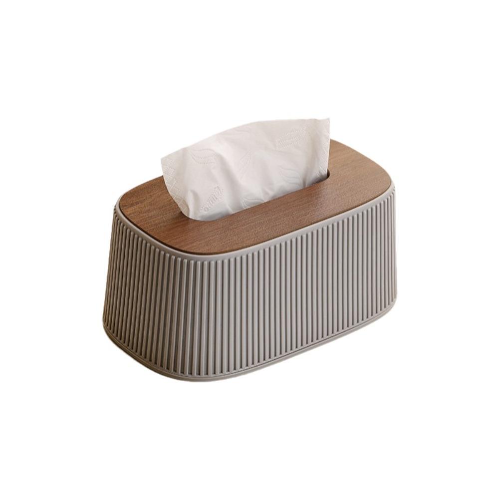 Smooth Tissue Box with Lid Large Opening Facial Tissue Holder Desktop Tissue Dispenser Office
