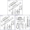 Stainless Steel Sunshade Fixing Accessories Set for Garden, Sunshade Sail Fixing Kits Heavy Duty Awnings Attachments Set