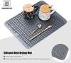 Silicone Dish Drying Mat Heat Resistant Trivet Drip Tray Large Cup Coasters Nonslip Pot Holder Counter top Kitchen Accessories