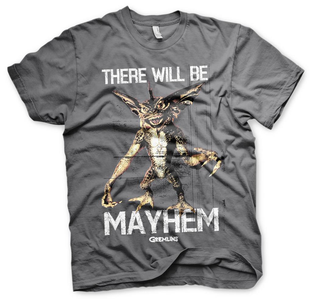 Licenza Ufficiale Gremlins There Sarà Mayhem Uomo T-SHIRT S-XXL Taglie
