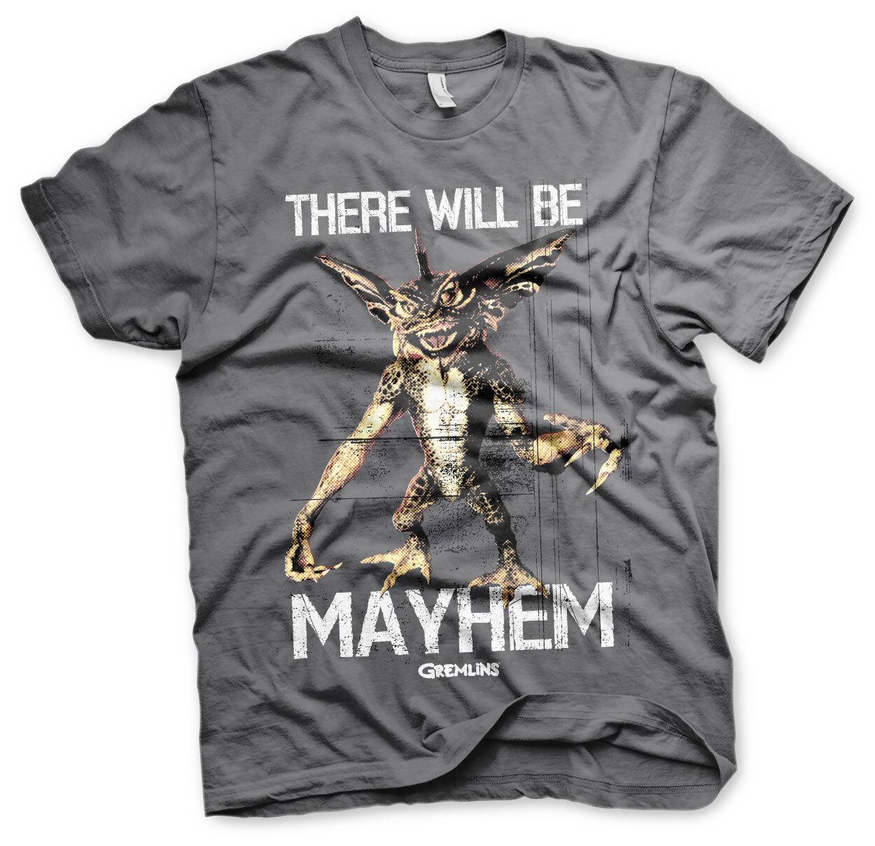 Officially Licensed Gremlins There Will Be Mayhem Men s T-Shirt Sizes S-XXL- XXXXL