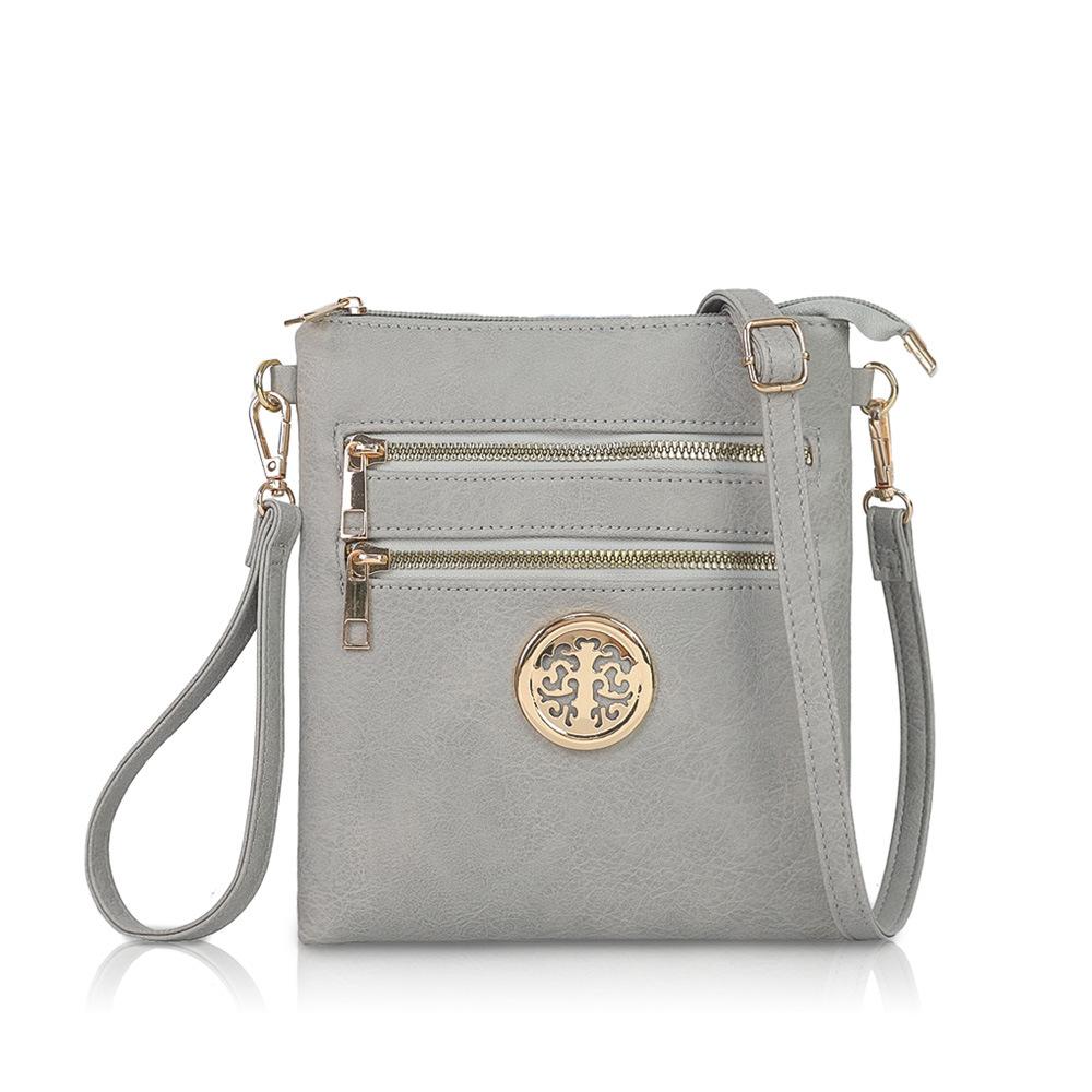 

Сумка кроссбоди из искусственной кожи для мужчин и женщин однотонная, повседневная и универсальная одноплечевая сумка 7 inch