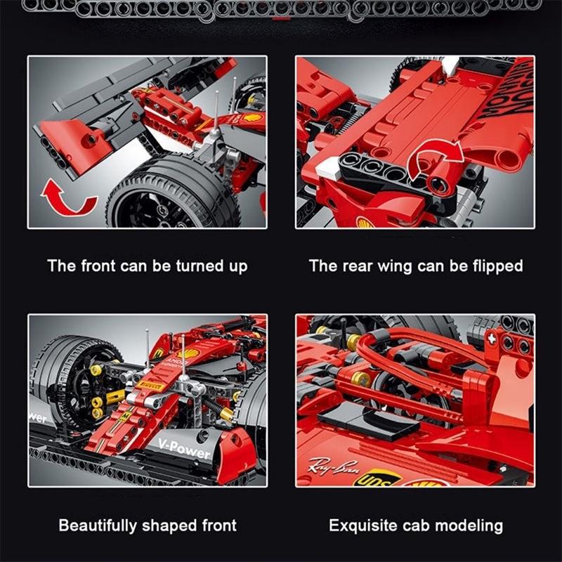 50cm High-Tech Formula F1 Supercar Model 1380Pcs Building Block Gift For Kids For Adult