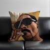 Saint Jesus S-Snoop D-Dogg Music Pillow Case Anti-Dustmite Pillowcase Invisible Zipper Silky Short Plush Sofa Cushion Cover