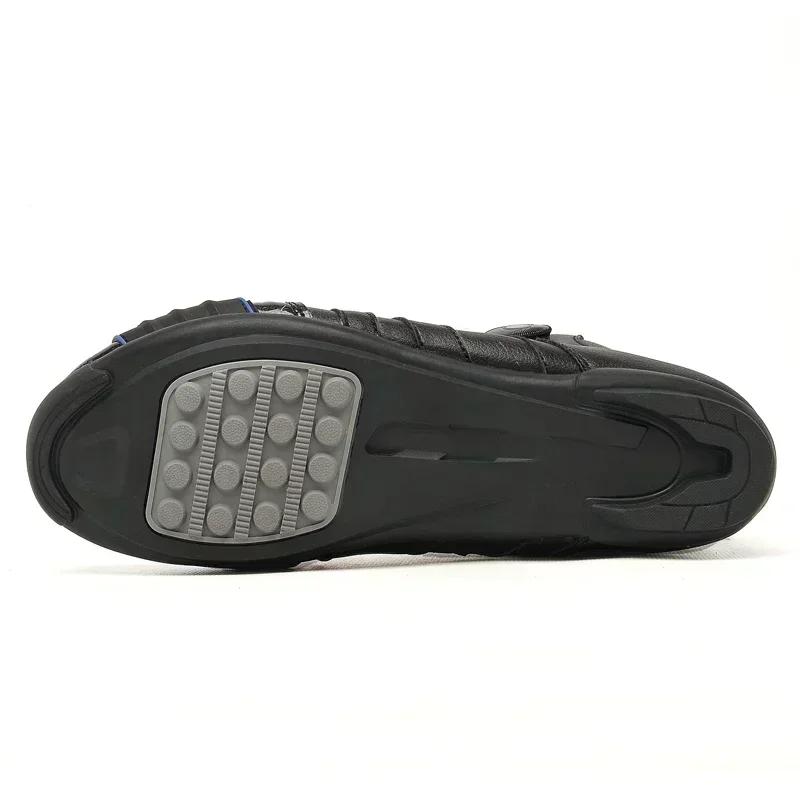 Men's Motorcycle Protective Boots Leather Breathable Shock-absorbing Waterproof Motorcycle Cross-country Shoes Protect The Ankle