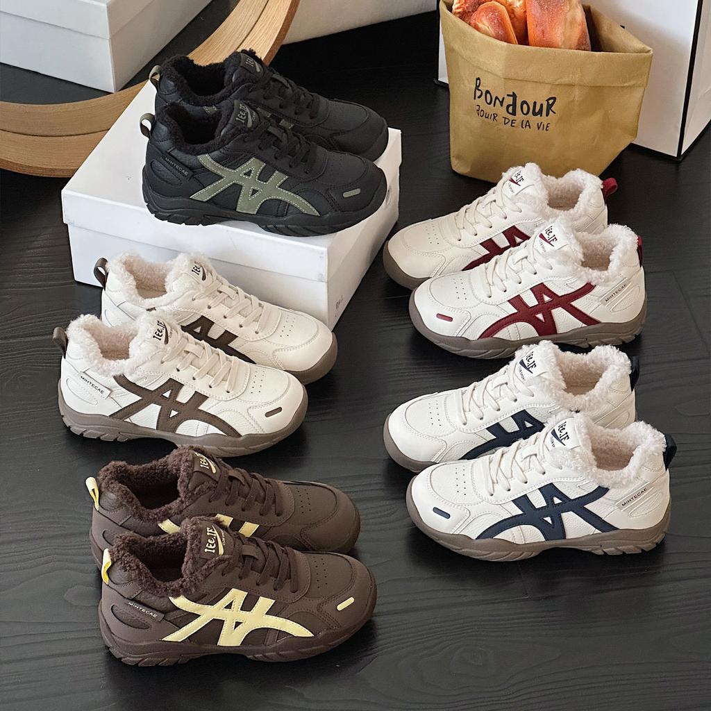 Inner height increase. Leather German training shoes autumn and winter new ballet shoes casual versatile and comfortable Forrest Gump shoes women