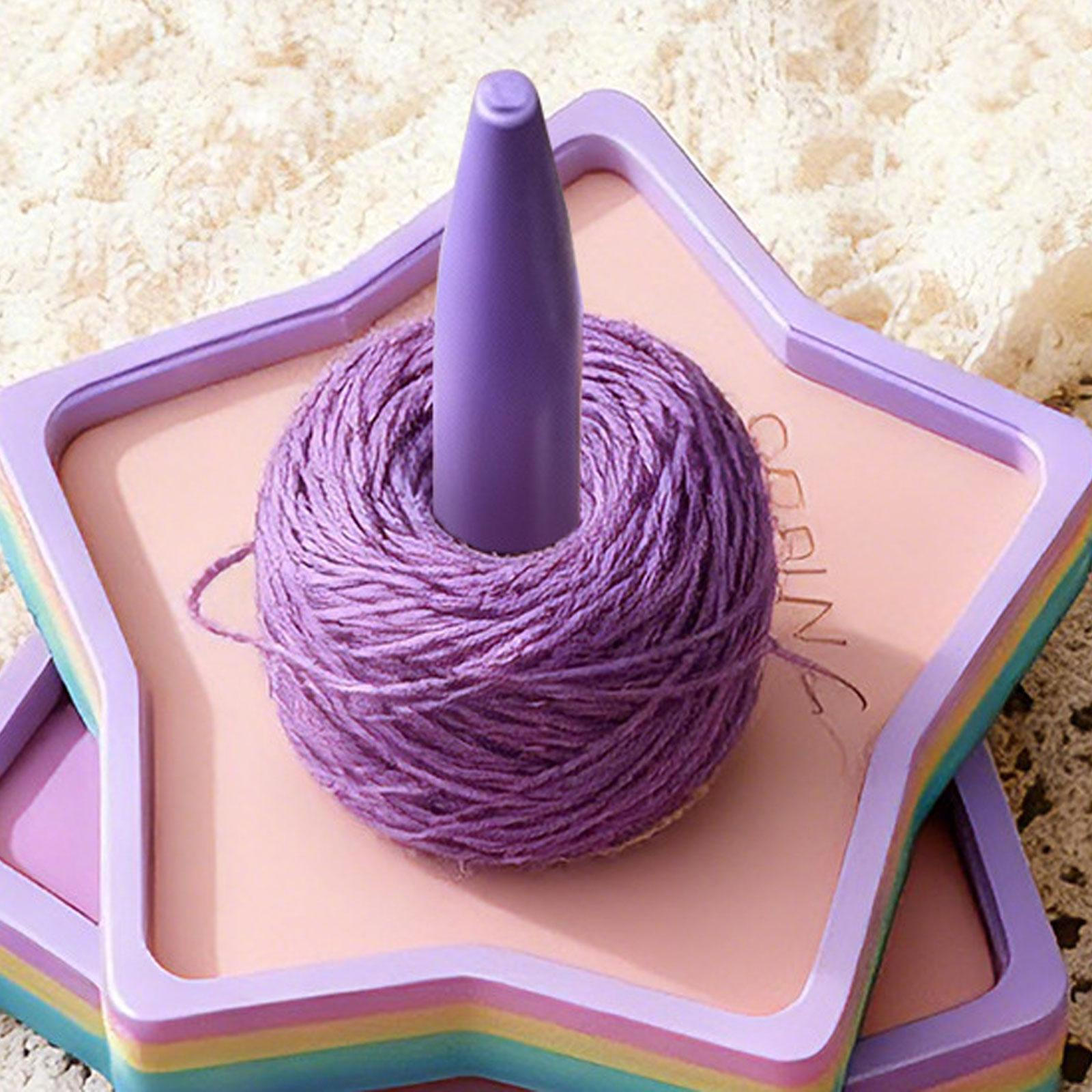 Yarn Holder Stand Thread Spool Rack Space Saving Smooth Rainbow Color Extra Thick for Embroidery
