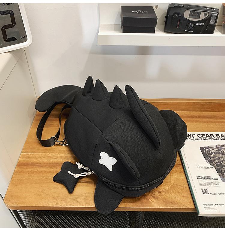 Schoolbag Internet celebrity men and women cartoon plush doll backpack niche design sense cycling backpack personality trend travel bag