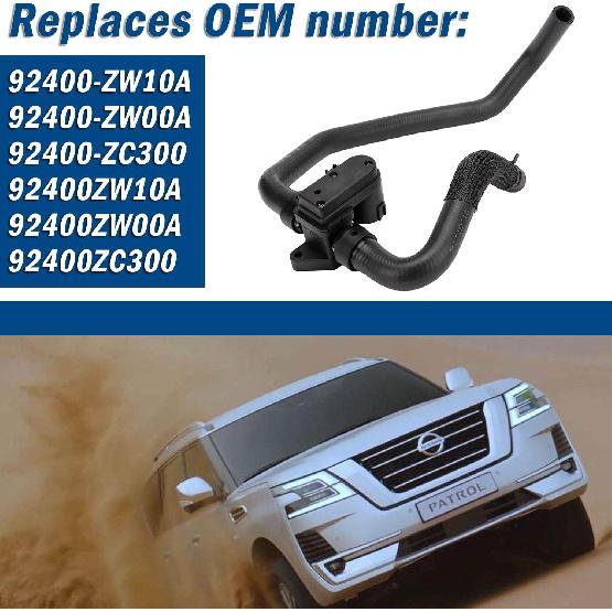 Heater Unit Inlet Hose Tube Pipe Control Valve Assembly Compatible With 2004-2015 Nissan Armada 2006-2010 Infiniti QX56 5.6L Replaces 92400-ZW10A