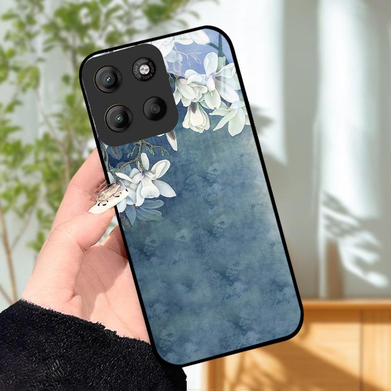 Do etui Motorola Moto G15 Coque Do etui na telefon Motorola MotoG15 Luksusowa osłona na telefon ze szkła hartowanego G 15 Osłona ochronna na aparat