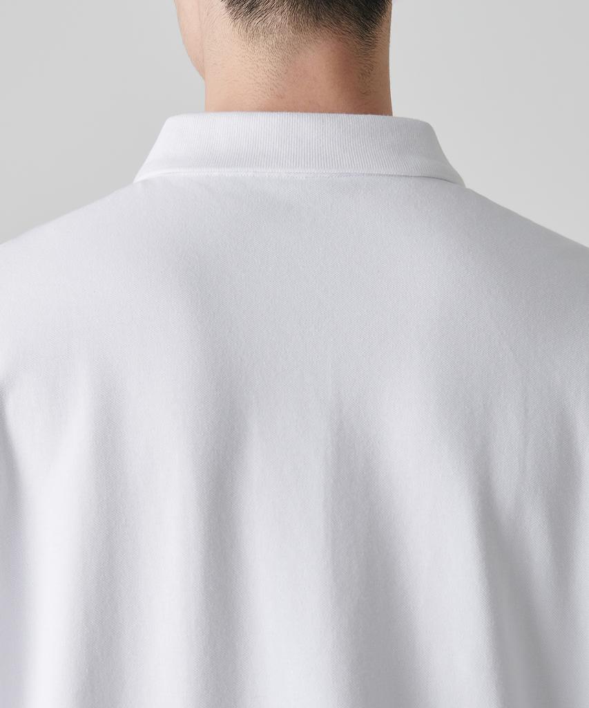 MUSINSA STANDARD [Cooltandard] Relaxed Fit Pique Polo Shirt [White]
