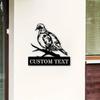 Personalized Bird Metal Wall Art Custom Text Modern Sculpture Indoor Outdoor Holiday Decor