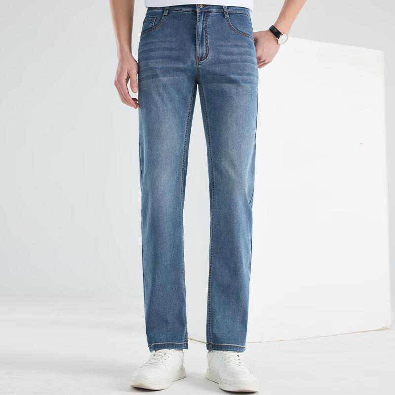 Fengxun Men s Straight Fit Casual Jeans 40
