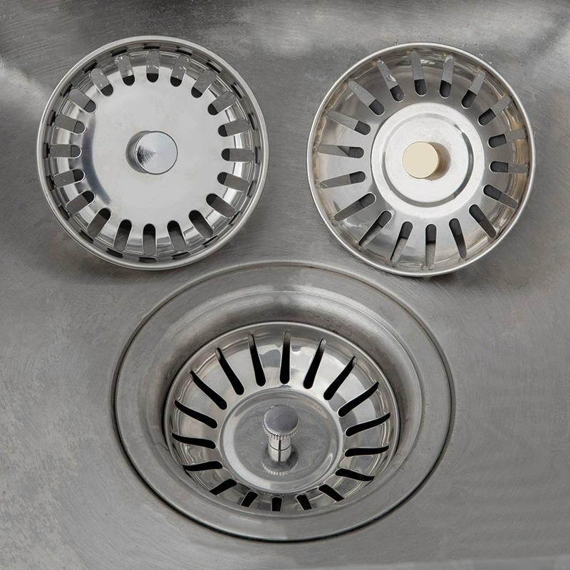 Stainless Steel Kitchen Sink Vegetable Washing Basin & Drain Cover Set