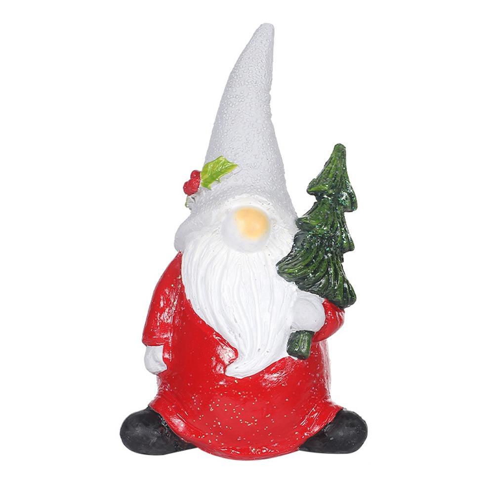 Standing Christmas Gnome Ornament Resin Santa Claus Statue Xmas Gnome Elf Figurine  Children Gifts