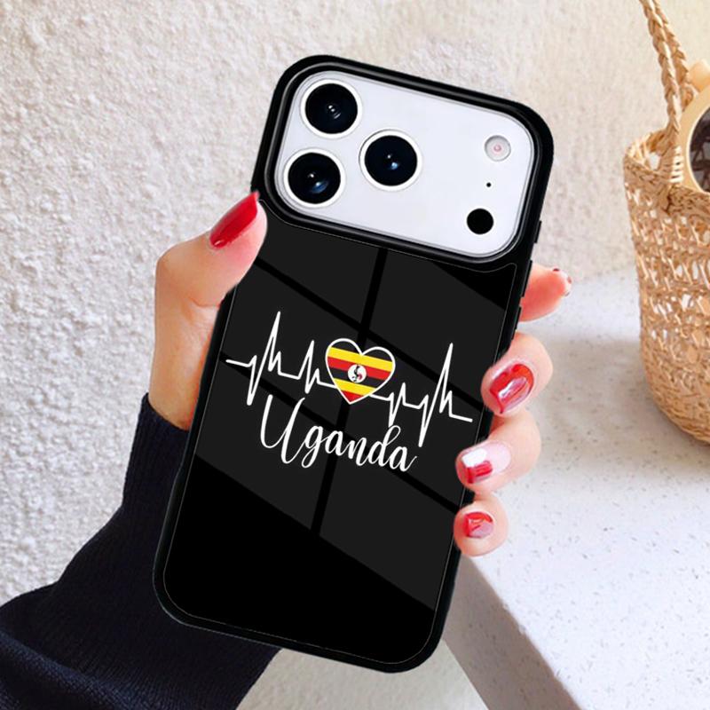 Uganda Flagge Handyhülle Für iPhone 17 Air 16 15 14 13 12 11 Pro Max Plus