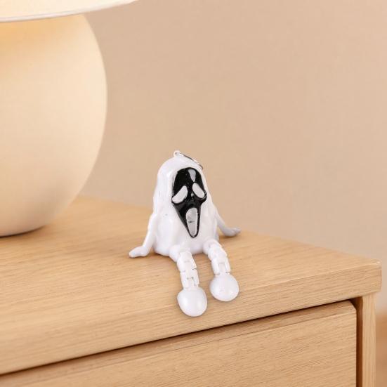 Halloween LED Night Light, Ghost Bat Pumpkin Shape Spooky Decor, Battery Operated Table Lamp for Party