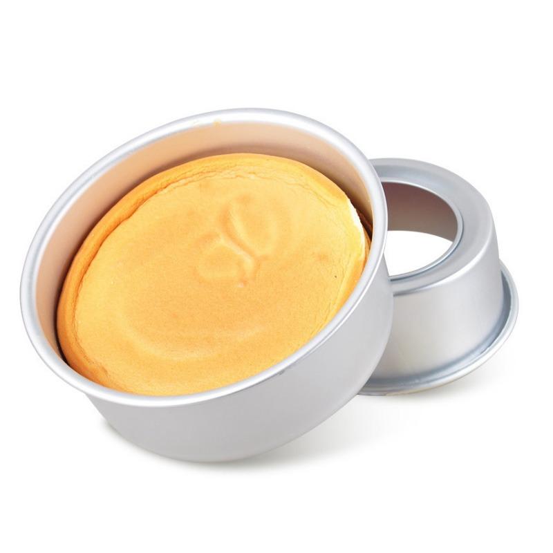 Round Cake Mold Aluminium Alloy Non-Stick Cake Pan Mousse Cake Tray Baking Mold Kitchen Removable Bottom Cake Decorating Tools
