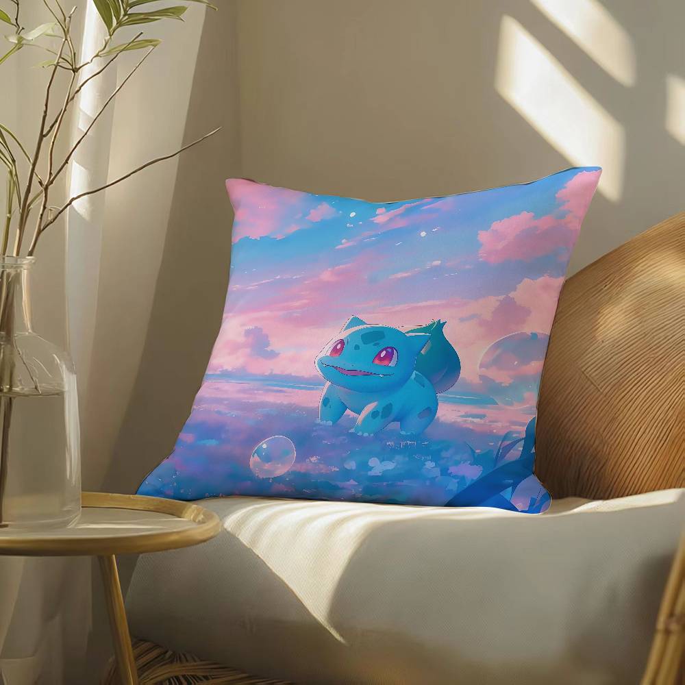 Pokemon Jigglypuff Anime Plush Pillow Cover Soft Short Plush Cushion Cover For Sofa Bedroom Living Room Home Decor Gift