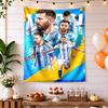 Piłka nożna Messi Vintage Gobelin Nordycki Minimalistyczny Idealny na Ścianę Studia Kącik do Czytania Ścianę w Domu Studenckim Wnętrze Egzotyczny Wzór Prezent na Nowy Dom