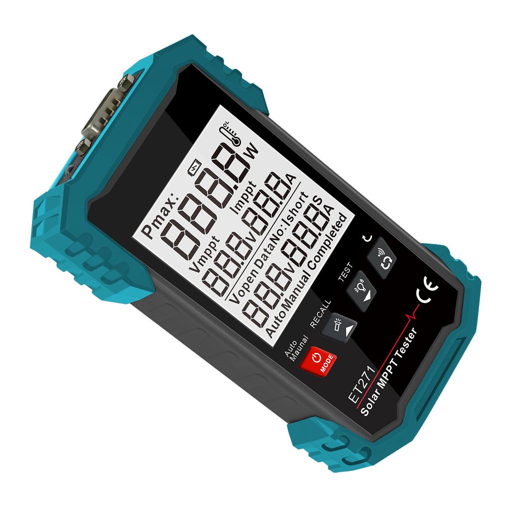 1600W Solar Panel Tester, Portable Digital Solar MPPT Tester with Auto Manual Mode, Open Circuit Voltage, Maximum Power