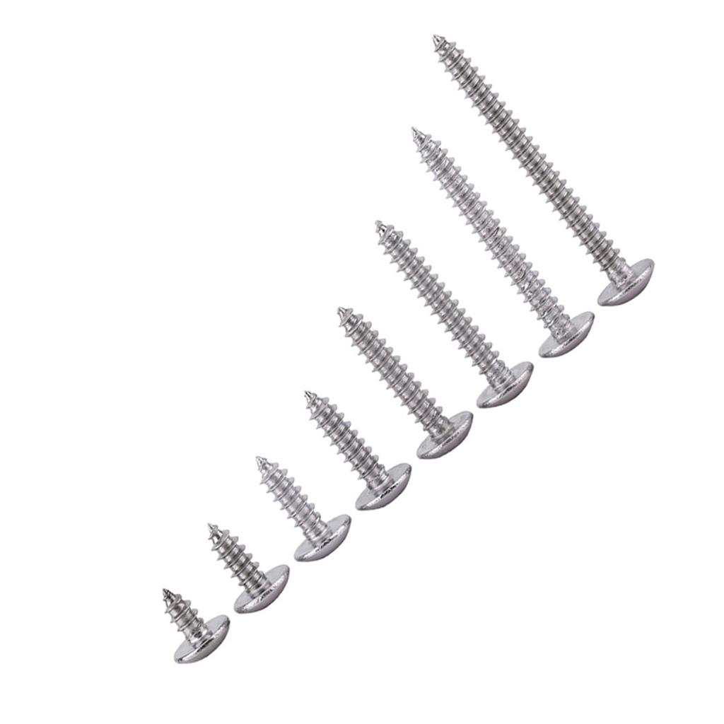 200pcs M3 Aço Inoxidável SS304 Parafusos Autoatarraxantes Cabeça Panela Plana Treliça