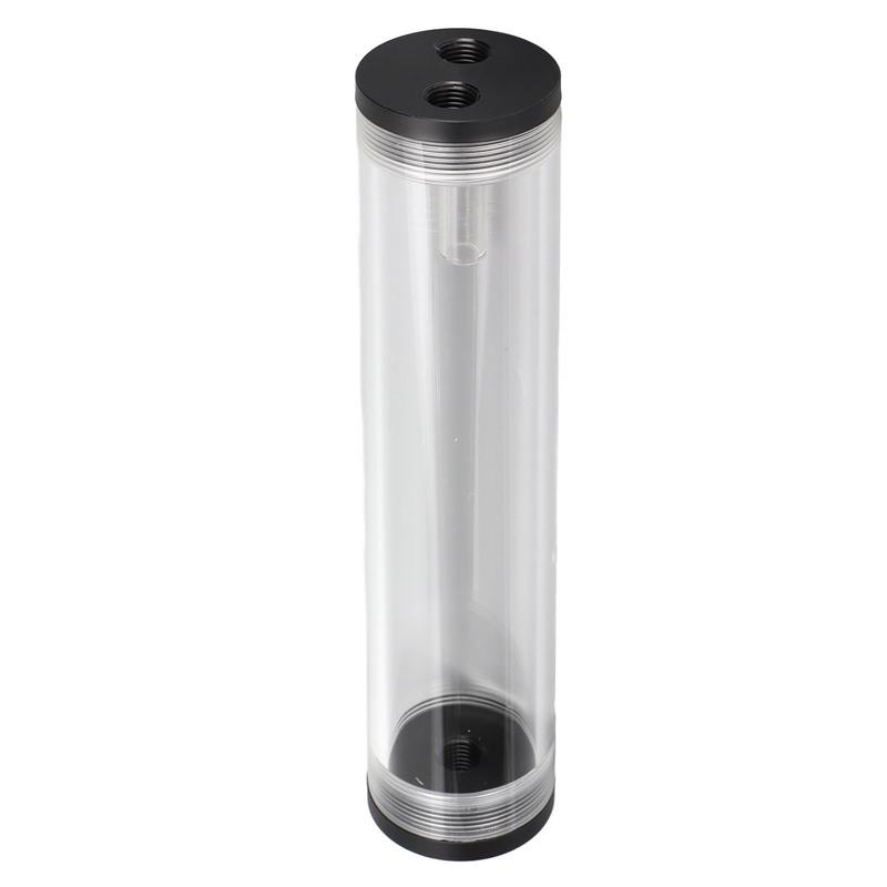 210mm Length Water Cooling Reservoir Tank Acrylic Plastic 3 Holes G1/4 Thread 50mm Diameter Low Noise PC Water Cooling Tank