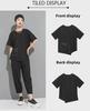 Women's Contrast Line Short-Sleeve Casual Top - Versatile European & American Style