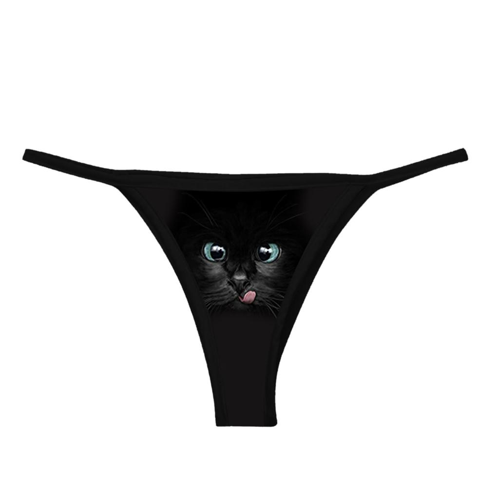 Lustiger Druck für Damen in Übergröße, einfarbig, hohe Taille, physiologische Unterwäsche