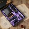 Fancy & Yc DW2036 Neues Luxus 7-teiliges Set Herren Gürtel Quarzuhren Box Geldbörse Armband Schlüsselanhänger Stift Mode Geburtstagsgeschenk für Männer