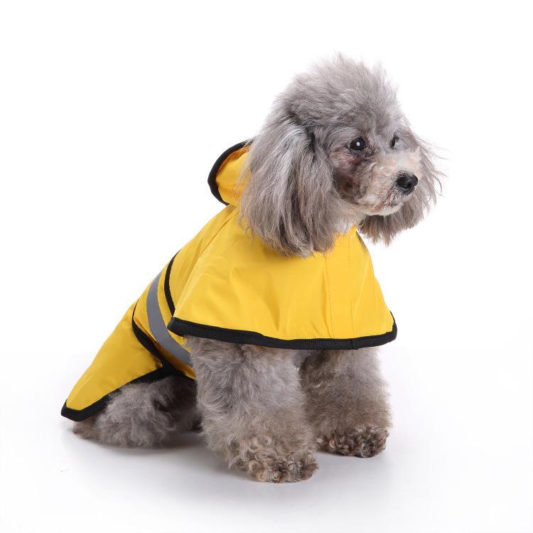 Reflective Raincoat Poncho for Small Dogs - Bichon Puppy Pet Rainwear