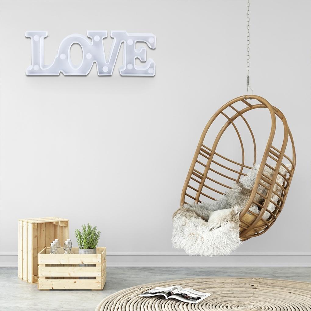 Night Light Letter Shape PVC Light Waterproof Decoration Hanging LED Lamp for Party Pub