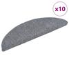 Self Adhesive Stair Mats 10 pcs Light Grey 56 x 17 x 3 cm