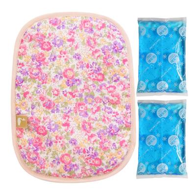 Heatstroke Prevention Made In Cooling ICE Pouch for Babies and Floral Includes 2 Cooling Gels [Baby Swan] Measures, Japan, 5-Way Kids, Pink,