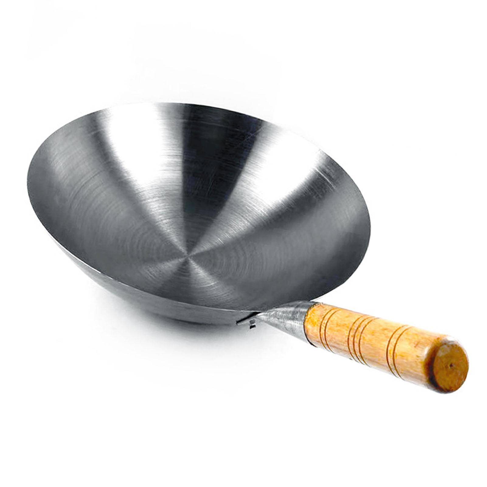 

Frying Pan Even Heating Multifunctional Comfortable Handle Iron Pot for Daily Home Cooking