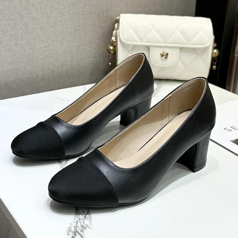 fashion Female Pumps Round Toe Designer Women Shoes Fashion Office Work Wedding Party Shoes Ladies High Heel Shoes Zapatillas Mujer
