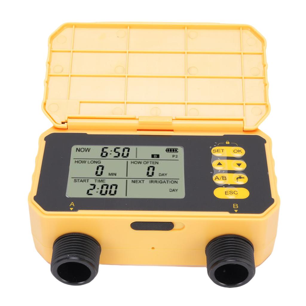 Solar Sprinkler Timer Double Outlet Reversible Adjustment Automatic Watering System Irrigation