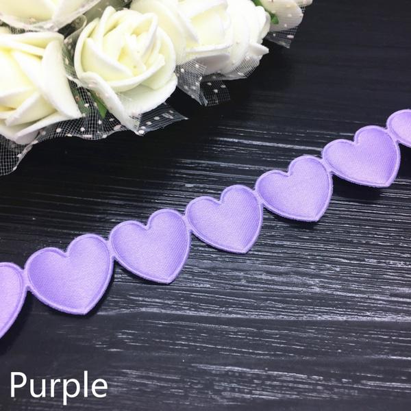 1.6cm Colorful Solid Color Heart-shaped Webbing Clothing Accessories Ribbon Cake Gift Box Packaging Ribbon Embossed Belt