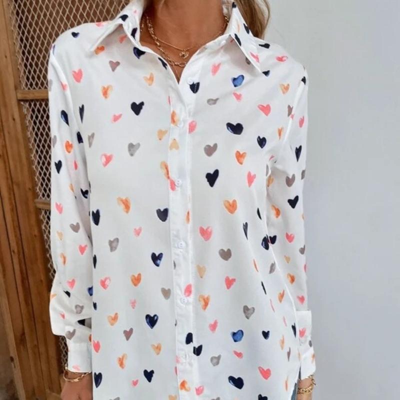 Fashion Butterfly Printed Long Sleeve S-5XL Loose Shirts Women Vintage Single Breasted Plus Size Blouse Women Elegant Lapel Office Blouse Tops 26247