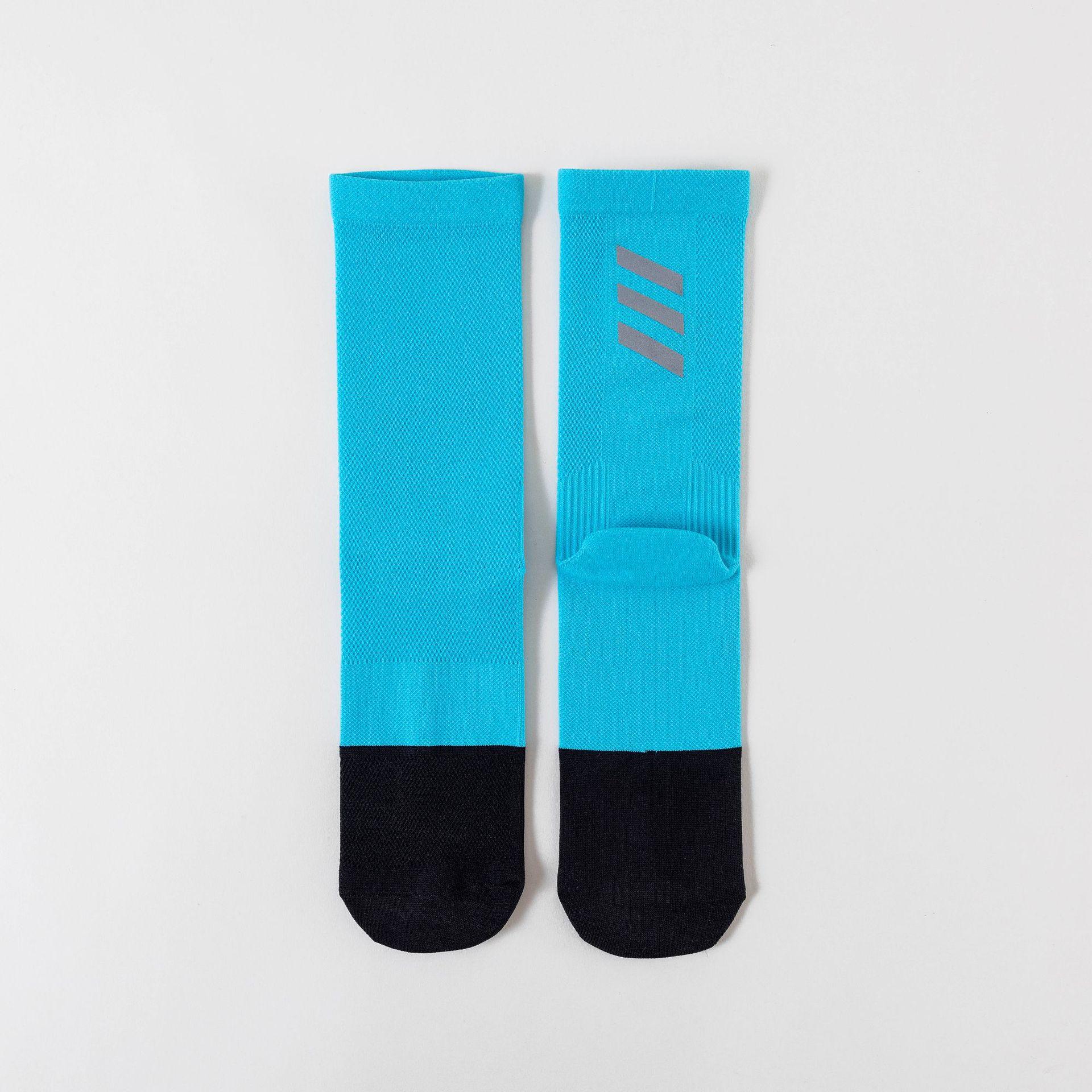 

New Men s Professional Cycling Socks Color-Matching Reflective Night Breathable Quick-Dry Absorbent Elastic Sports Socks EUR38-44