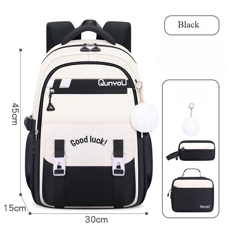 Set da 3 Pezzi Zaino Scolastico per Bambini per Ragazze con Set Porta Pranzo Astuccio Zaini Scolastici Elementari Primari Medie Superiori College