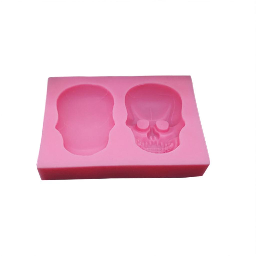 Silicone Skull Mold for Cake Decoration Flexible Non-Stick Baking Mold for Halloween Themed Edible Crafts and Candy Making