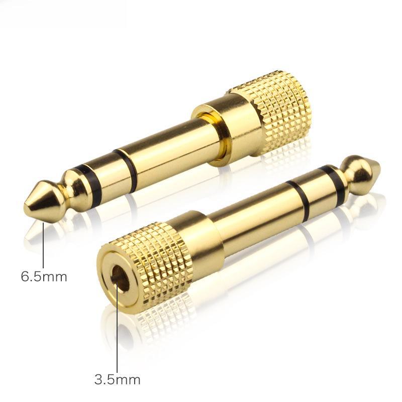 Geyun 6.5mm To 3.5mm Audio Adapter: Male-to-Female Headphone Mic Converter